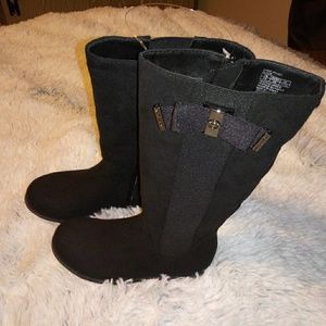 Little Girls Micheal Kors Black Boots